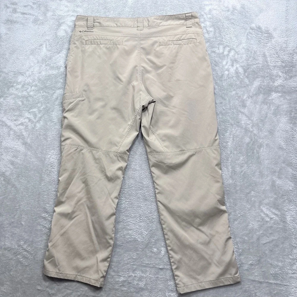 Columbia Hiking Pants Mens 36x30 Tan‎ Omni-Shade Regular Fit Outdoor Utility